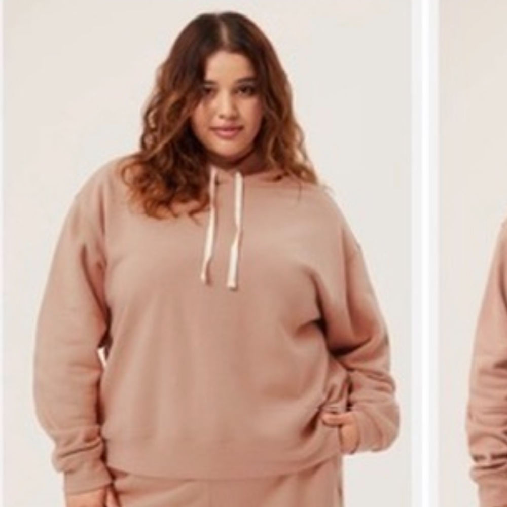Girlfriend Collective 50/50 Classic Hoodie Brown Size Large
